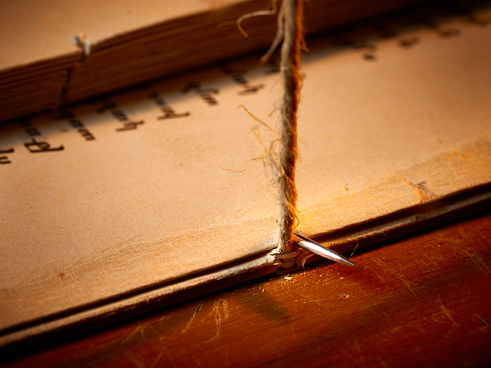 Sewing and Gluing the Spine of the Book 2